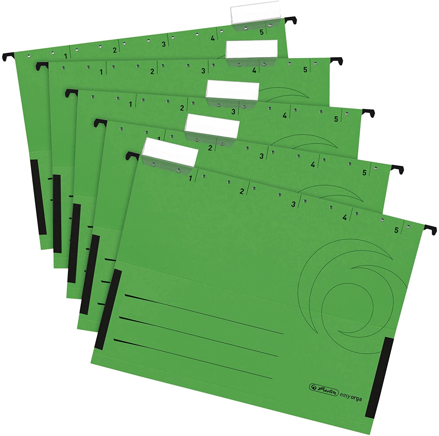 Herlitz A4 Suspension File Pocket - Green (5 Pieces)