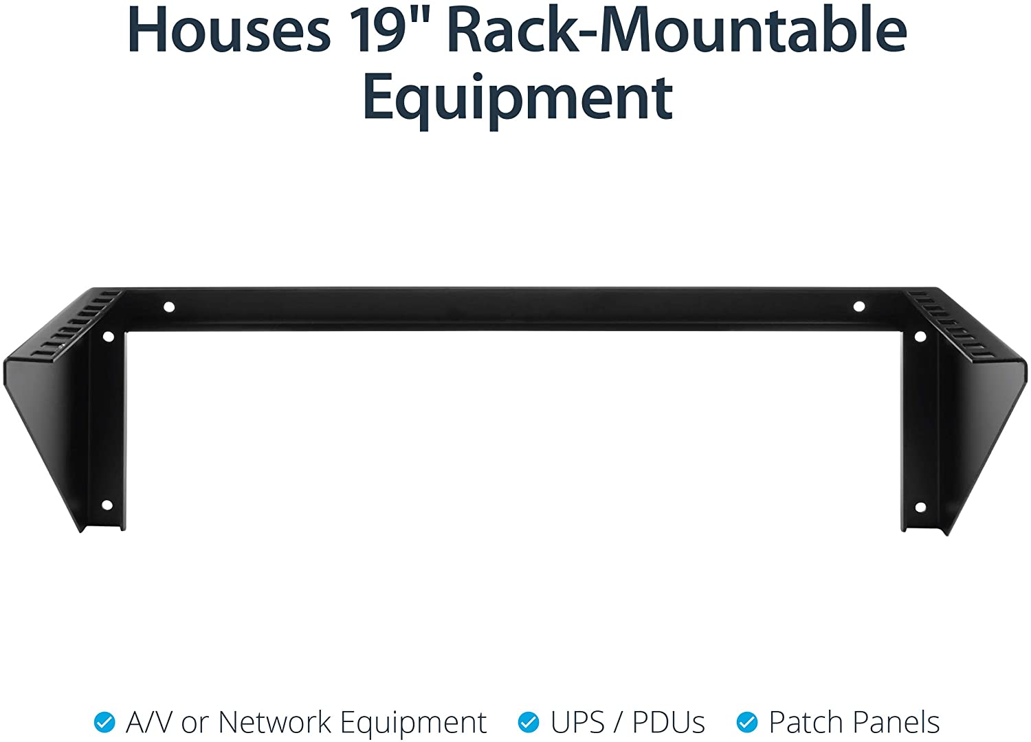 StarTech.com 3U 19" Wall Mount Vertical Rack Bracket, Wall Mount Patch Panel Bracket for Data/AV/IT/Computer Equipment - Image 4