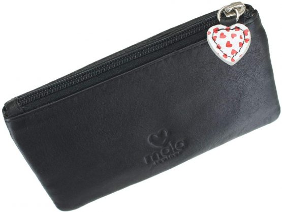 Mala Leather Lucy Collection Zip Top Coin Purse with Keyring & Pocket, RFID Protection 468_30 Black - Image 3
