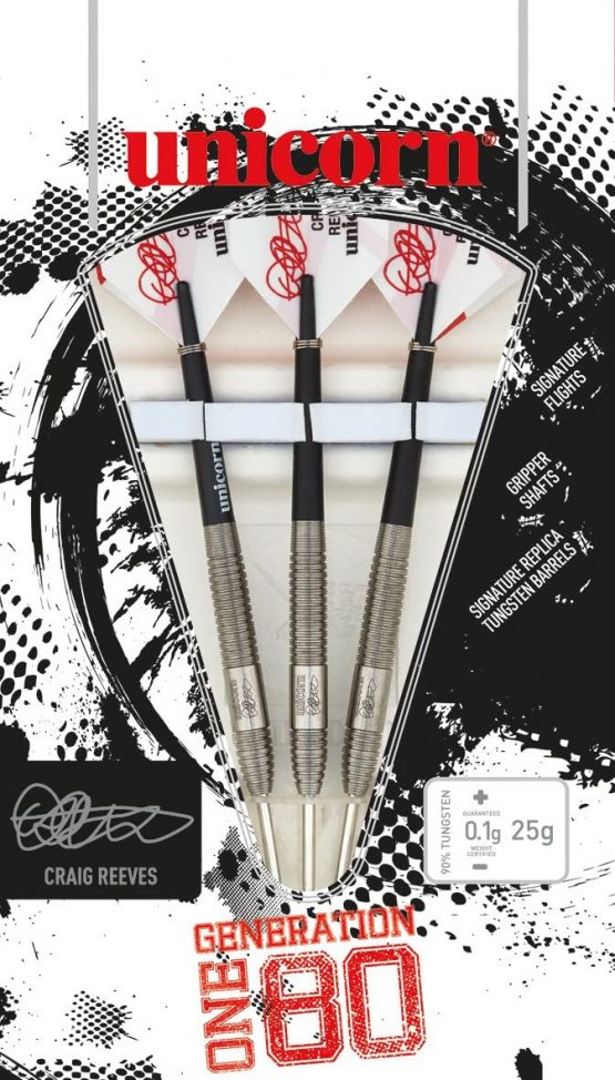 Unicorn Generation 180 90 Percent Tungsten, Craig Reeves Darts, Black, 25 g - Image 2