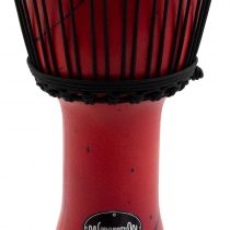 World Rhythm MDJ002-RD 10” Rope Tuned Djembe Drum – Red African Synthetic Hand Drum