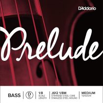 D'Addario Prelude Bass Single D String, 1/8 Scale, Medium Tension