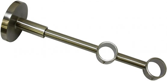 Gardinia Bracket Ø 20 mm 12/6, Metal, Stainless Steel Finish, 12 x 12 x 0.02 cm