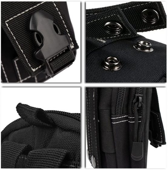 FiveloveTwo Small Hiking Waistpacks Multi-Purpose Poly Tool Holder EDC Pouch Waist Bag Military Nylon Utility Tactical Molle Pack Camping Pouch - Image 4