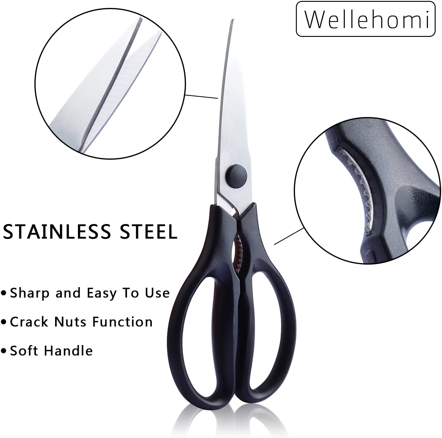 Professional Kitchen Scissors, Cooking Scissors Made from Stainless Steel and Light Weight - Image 2