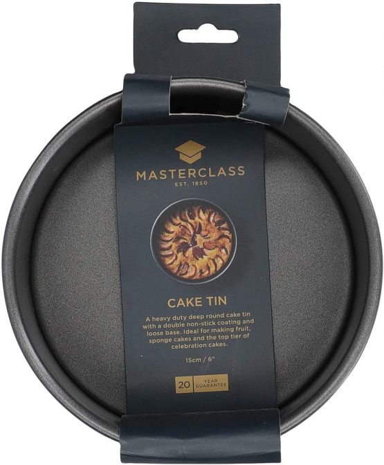 MasterClass KCMCHB48 15 cm Deep Cake Tin with PFOA Free Non Stick and Loose Bottom, 1 mm Carbon Steel, 6 Inch Small Round Pan , Grey - Image 4