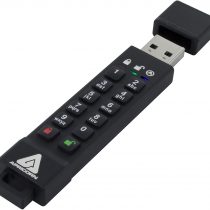 Apricorn Aegis Secure Key 3Z 64GB 256-bit AES XTS Hardware Encrypted FIPS 140-2 Level 3 Validated Secure USB 3.0 Flash Drive (ASK3Z-64GB), black
