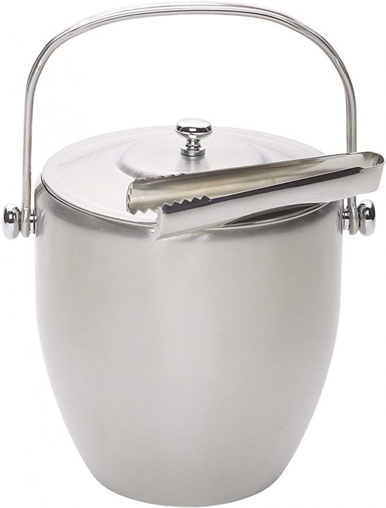 BarCraft KCBCICEBUC Ice Bucket with Lid and Tongs in Gift Box, Stainless Steel, 1.9 Litre - Image 3