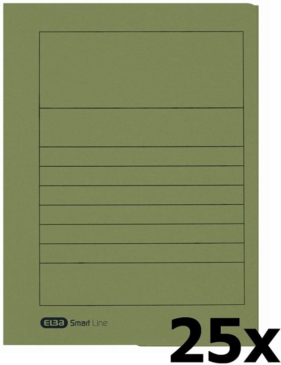 Elba 31460GN Box File Manila Cardboard for 150 DIN A4 Pages Set of 25 250 g/sqm Green