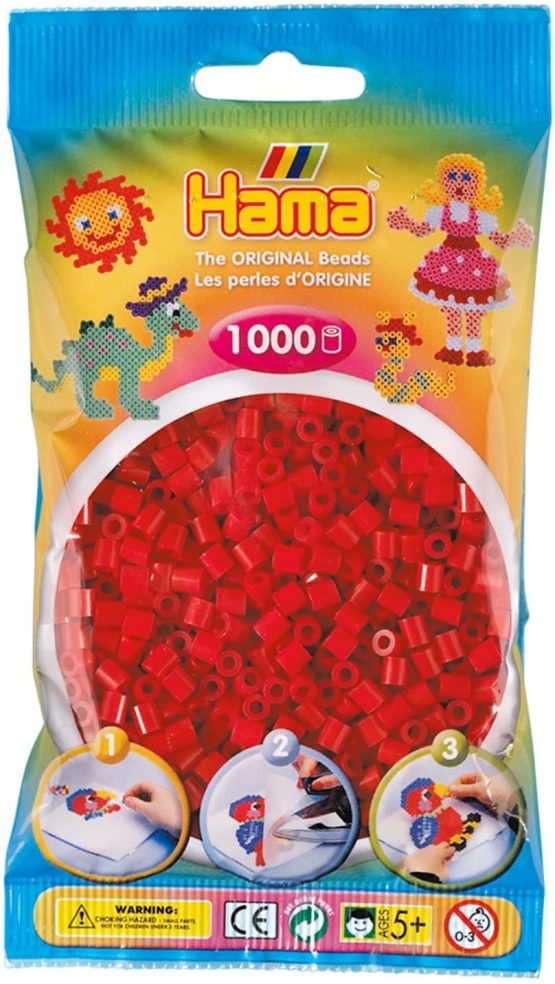 Hama Beads 207-22, Dark Red (1000 Midi Beads)