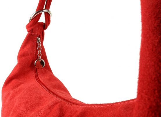 Girly Handbags Italian Leather Suede Hobo Shoulder Bag - Image 3