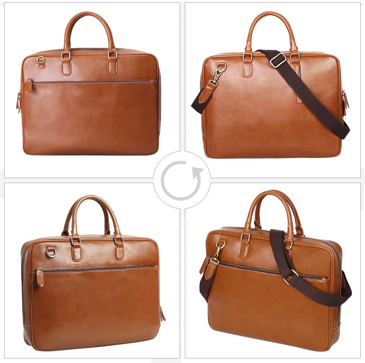 leathario leather briefcase