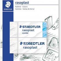 Staedtler 526-S BK2D Eraser Blister Card with 1 Rasoplast