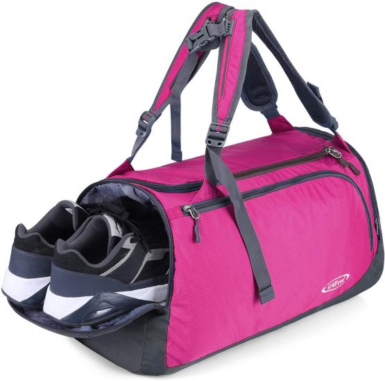G4Free Lightweight Sports Bag Gym Bag Travel Duffel Backpack Weekend Bag with Shoe Compartment