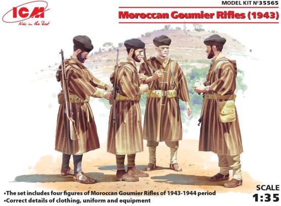 ICM ICM35565 1:35-Moroccan Goumier Rifles (1942) 4 Figs - Image 4