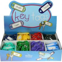 200 Assorted Colour Keyring Fob ID Tags