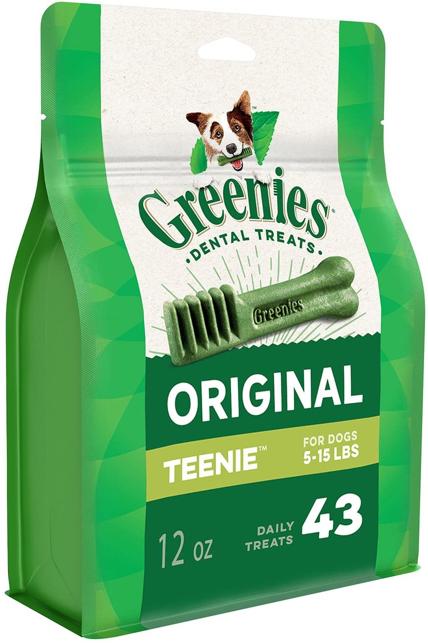 Greenies Dental Chews TEENIE Treats for Dogs - TREAT-PAK Package 12 oz. 43 Treats
