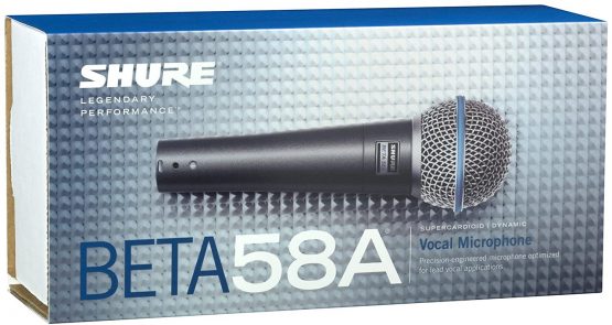 Shure BETA 58A Supercardioid Dynamic Vocal Microphone,Silver - Image 3