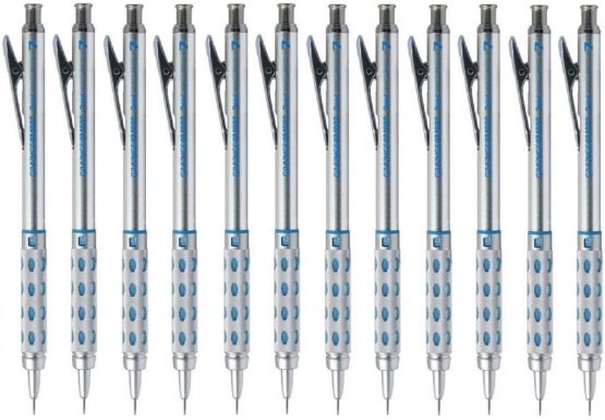 Pentel Graphgear 1000 Mechanical Pencil (Pack of 12) with Canon Drain Stopper Metal 0.7 mm