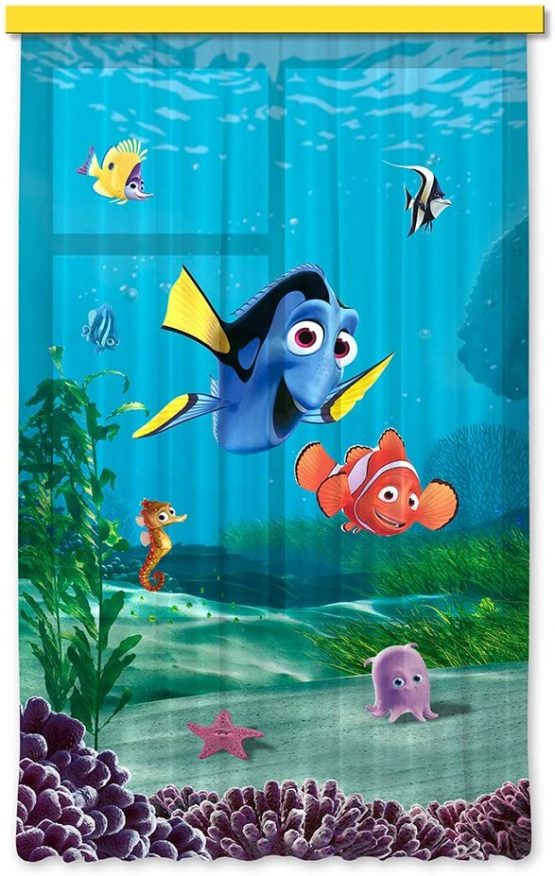AG DESIGN Disney Finding Nemo, Children’s Room Curtain, 140×245 cm, 1