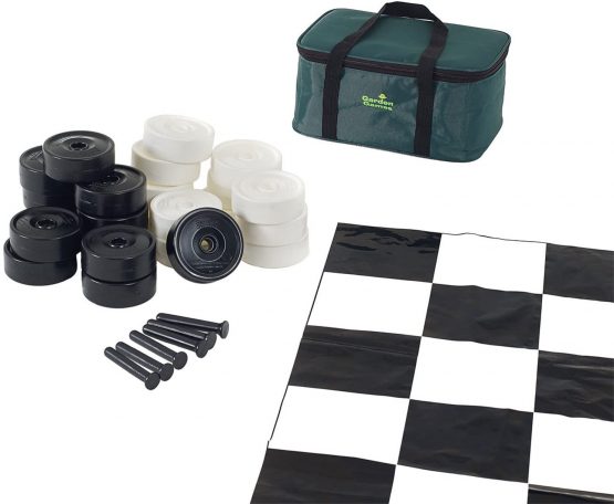 Big Game Hunters 804 10 Centimetre Diameter Pieces with 1.2 Metre Square Mat Garden Draughts, Checkers Set - Image 3