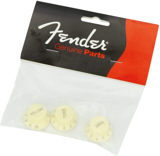 Fender Stratocaster Pot Knobs (Volume/Tone/Tone), aged white,0991369000 - Image 4