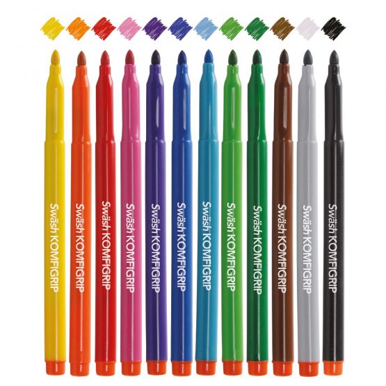 Swash TC300BD Komfigrip Colouring Pens, Class tray, Broad Tip (Pack of 300) - Image 3