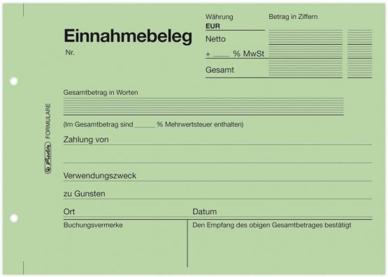 Herlitz Receipts A6,1 Piece,50 Sheets - Image 3