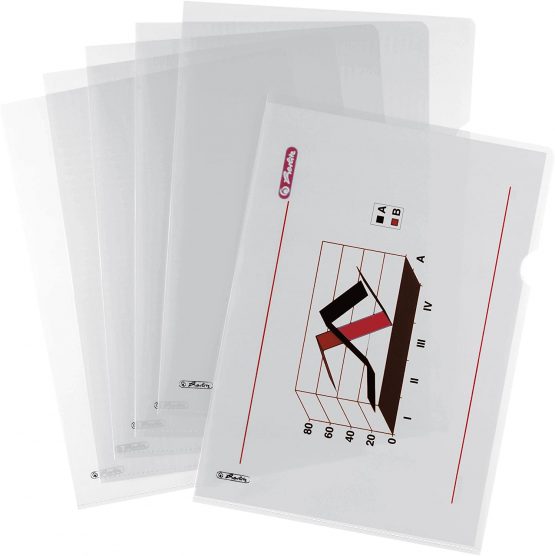 Herlitz A4 Cut Flush Folder - Transparent (100 Sheets) - Image 3