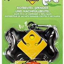 Bags on Board Dog Poop Pick-Up Bone Dispenser and Refill Bags, Black