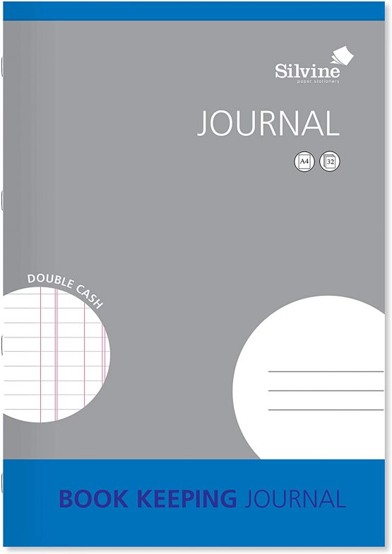 Silvine A4 Book Keeping Journal, 32 Pages Printed 'Double Cash' - Ref SJA4J