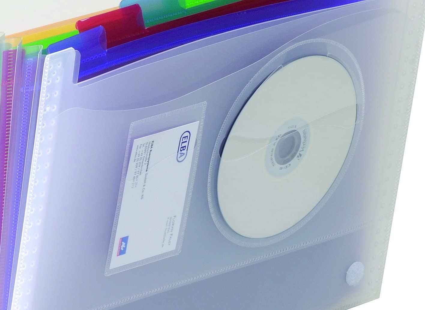 Oxford A4+ Document Folder, 12 Compartments, Expanding File, Colour Coded Tabs, Clear - Image 4