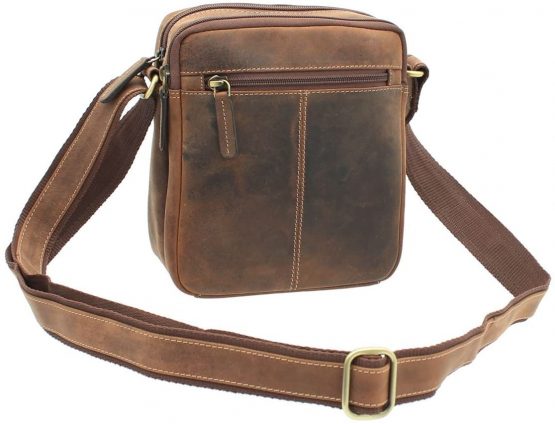 Visconti Compact Leather Messenger/Travel Bag S8 Oil Tan