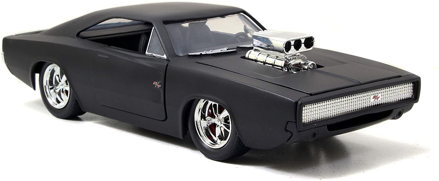 Jada 1:24 Fast & Furious Doms Charger - JA97174, Matte Primer Black, 1:24 Scale - Image 2