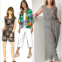 Butterick Patterns 6224 KK,Women's Kimono and Jumpsuit,Sizes 26W-28W-30W-32W, rayon