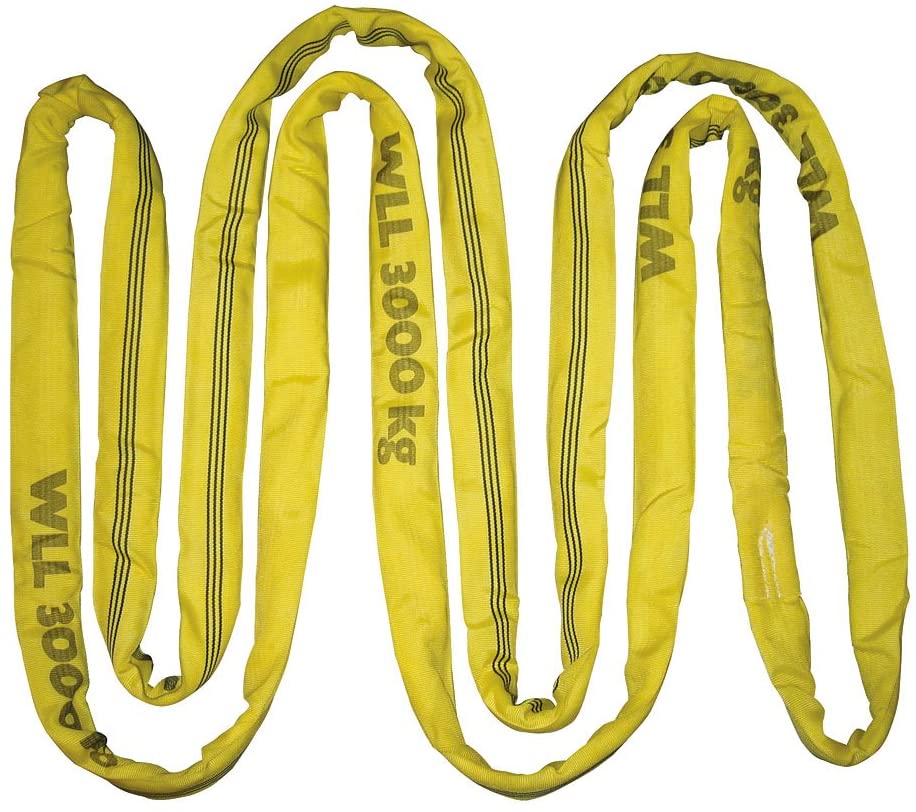 Kerbl Rundschlinge, Tragkraft 3t/6t Umfang 3m, doppelt ummantelt, yellow, 3 m