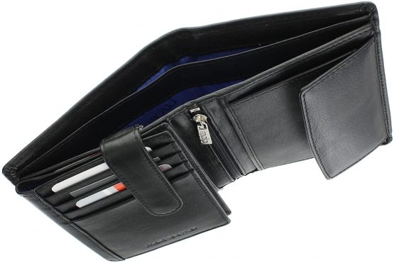 Mala Leather ORIGIN Collection Leather Bi-Fold Wallet With RFID Protection 111_5 Black - Image 4
