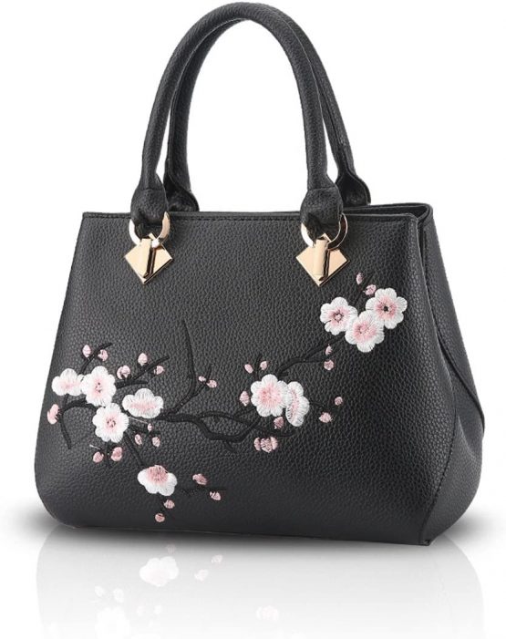 NICOLE&DORIS Casual Sweet Handbag Women Crossbody Shoulder Bag Purse Tote Commuter PU Leather Black