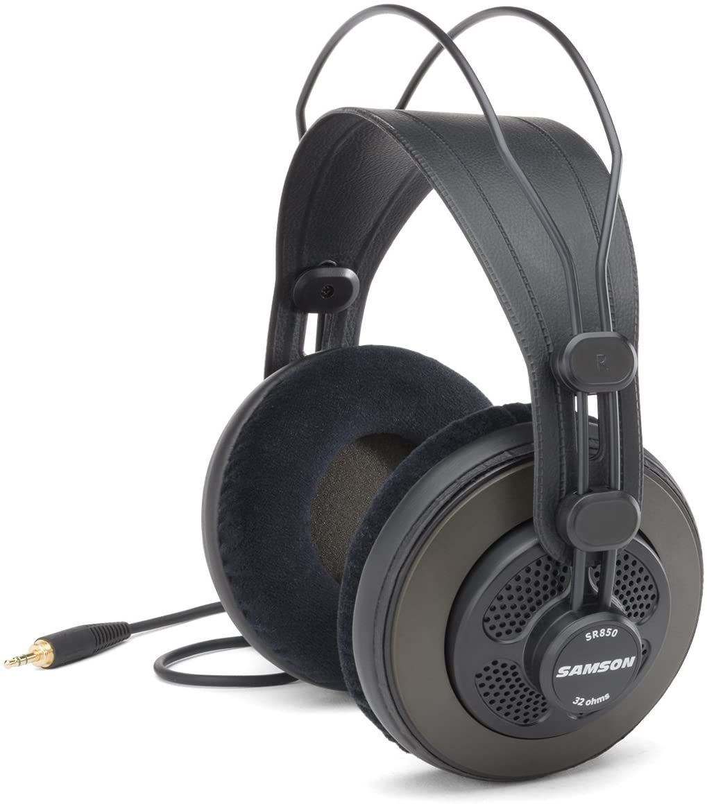 Samson SR850 Traditional Wired Headphones, Black m, Medium