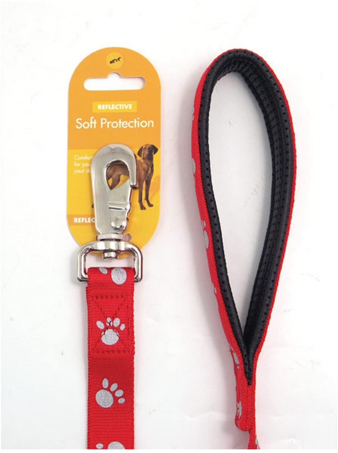 Rosewood Soft Protection Reflective Lead, 1 x 40-inch, Red, 40 x 1in