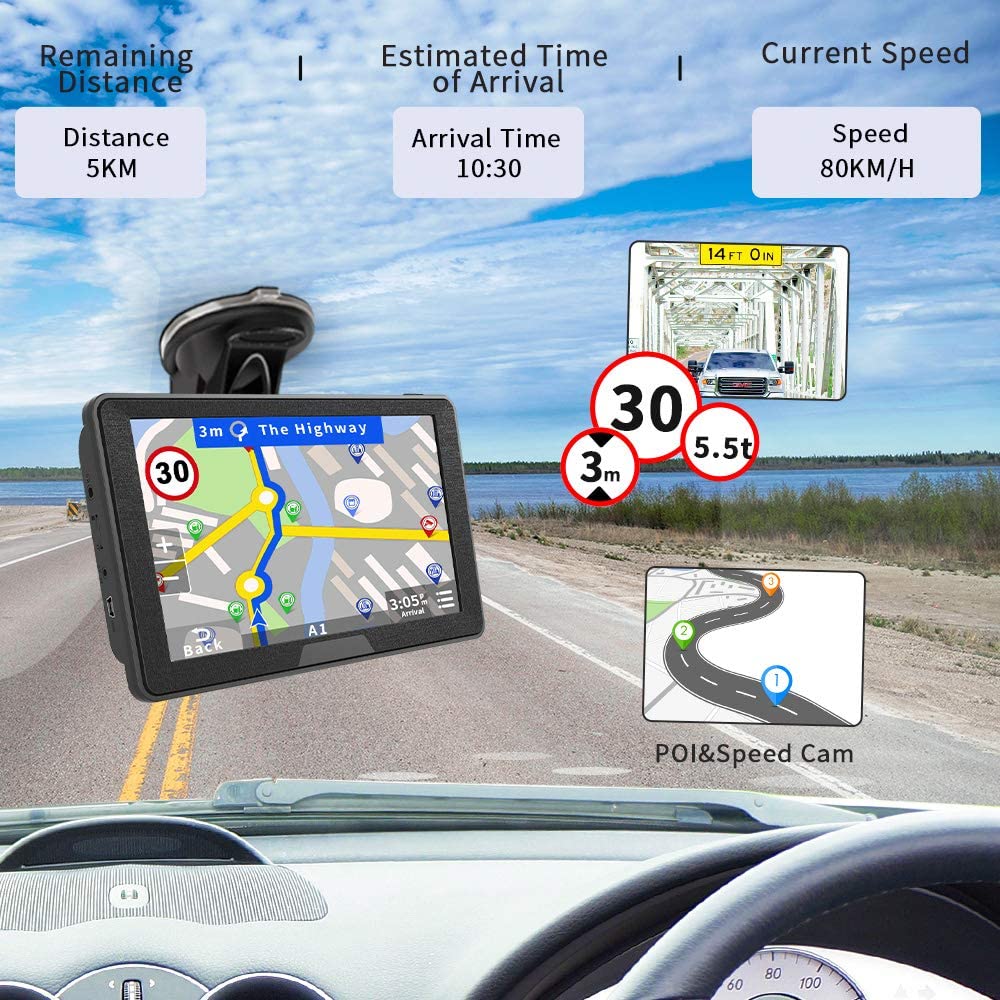 Sat Nav Gps Navigation System, 2020 Uk Eu Map Lifetime Free Update 