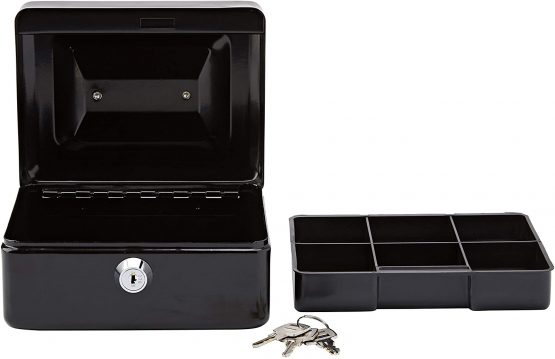 Rapesco SB0006B1 6 inch/15 cm Cash Box - Black - Image 3