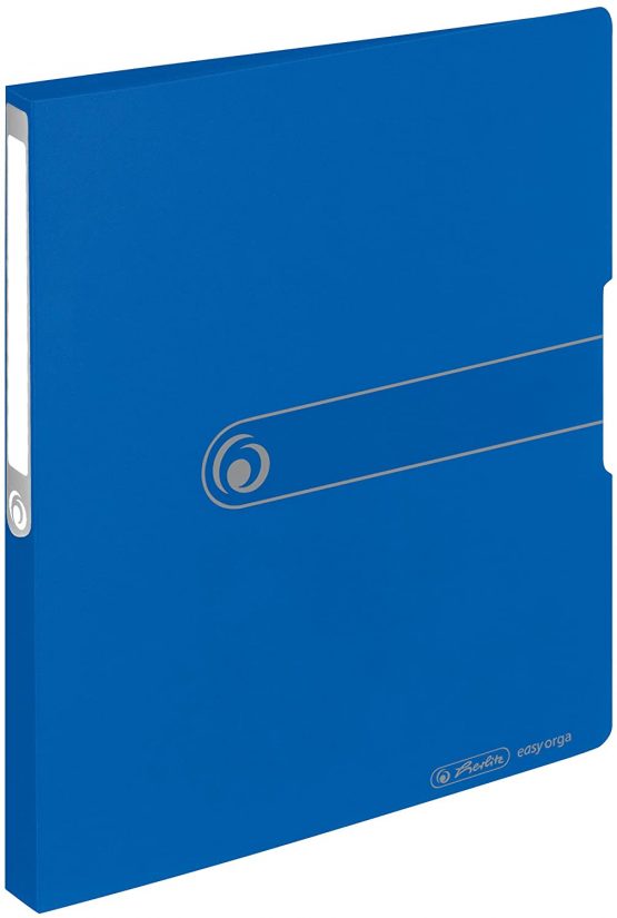 Herlitz 11205713 Ring Binder A4 Polypropylene 2 Ring Binder 2.7 cm Spine, 16 mm Capacity, Opaque Black 16 mm Filling Level 16 mm opak Blau