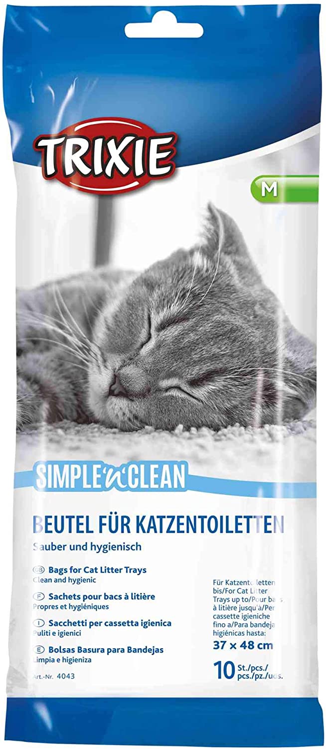 Trixie Katzentoilettenbeutel, M: bis 37 × 48 cm, 10 St, Clear, 10 count (Pack of 1)