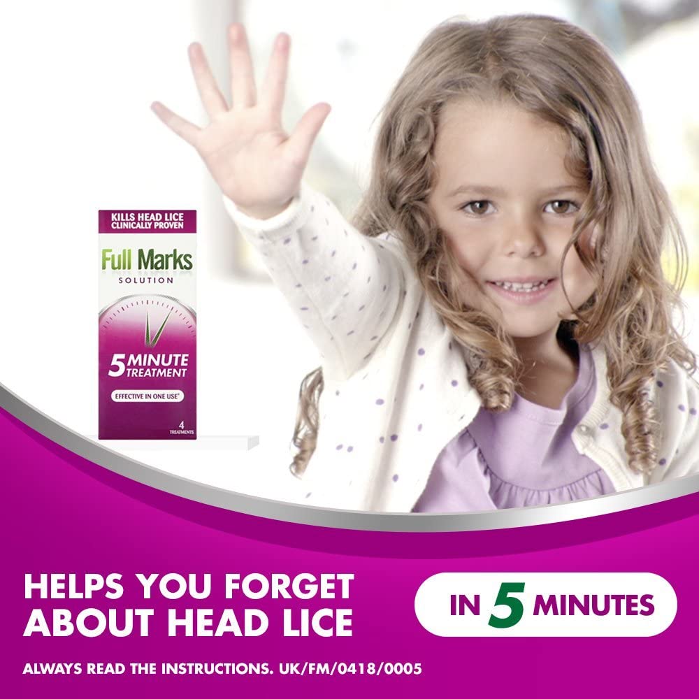 Full Marks 200ml Head Lice Solution, Simple 5-Minute Formula, Eliminates Lice & Eggs, Includes Comb - Image 4