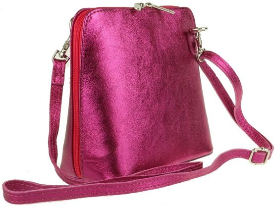 Girly HandBags Metallic Genuine Leather Cross Body Shoulder Bag - Image 2