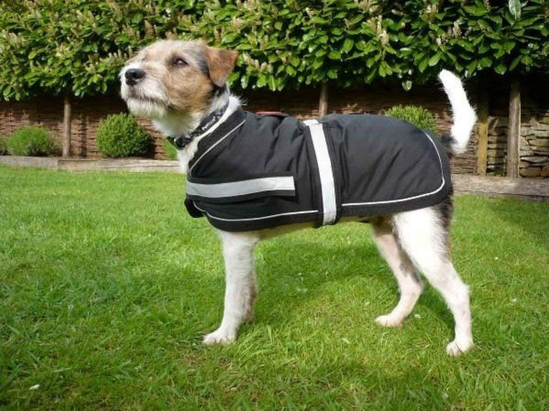 Petface Super Soft Waterproof Dog Coat, 25 cm, Black