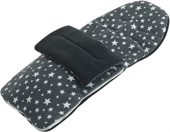 Fleece Footmuff Compatible with iCandy Peach Jogger - Grey Star - Image 3