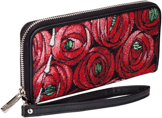 Signare Tapestry Long Zip RFID-Blocking Credit Card Holder Wallet for Women with Flower and Garden Design - Image 2