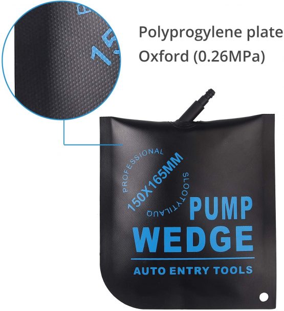 eSynic 2pcs Air Wedge Pump Wedge Up Bag Wedge Pump Alignment Tool Car Air Wedge Pump Wedge for Home Use Door Window Installation and Car Repair with 4 Plastic Wedges - Image 2